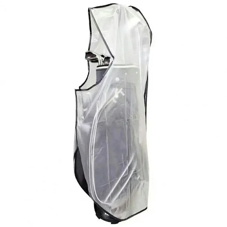 Golf Bag Rain Cover PVC Clear Waterproof Cover with Hood for Golf Push Carts
