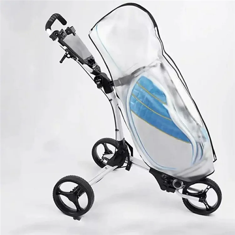 Golf Bag Rain Cover PVC Clear Waterproof Cover with Hood for Golf Push Carts