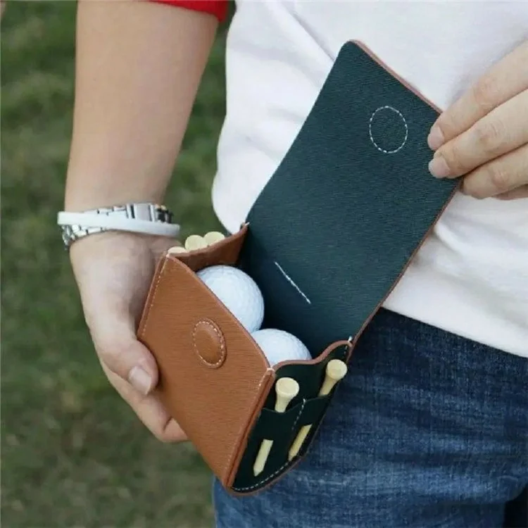 Custodia in pelle per telemetro da golf, borsa portaoggetti per telemetro con clip per cintura - Verde