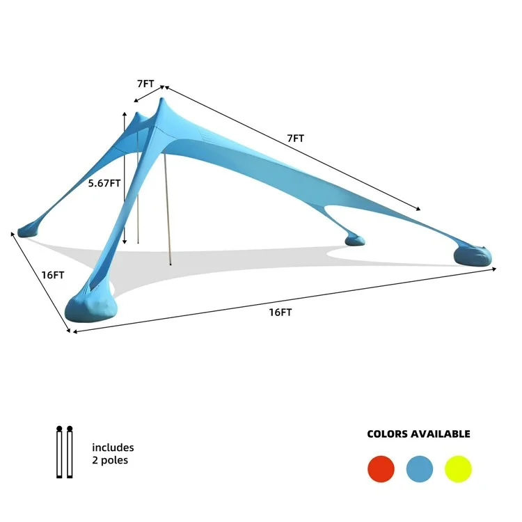 Strandkuppelzelt Sonnenschutz 2,1 x 2,1 m Sonnenschutz für Outdoor-Camping, Hinterhof und Picknicks - Babypink