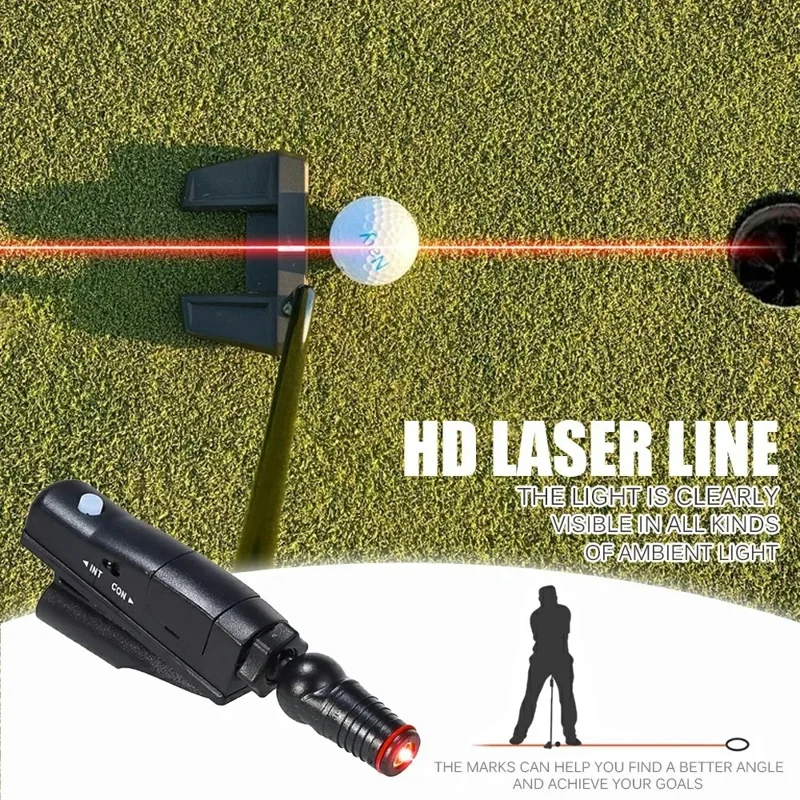 Golf Putter Alignment Tool Laser Aiming Device Putting Accuracy Improvement Training Aid