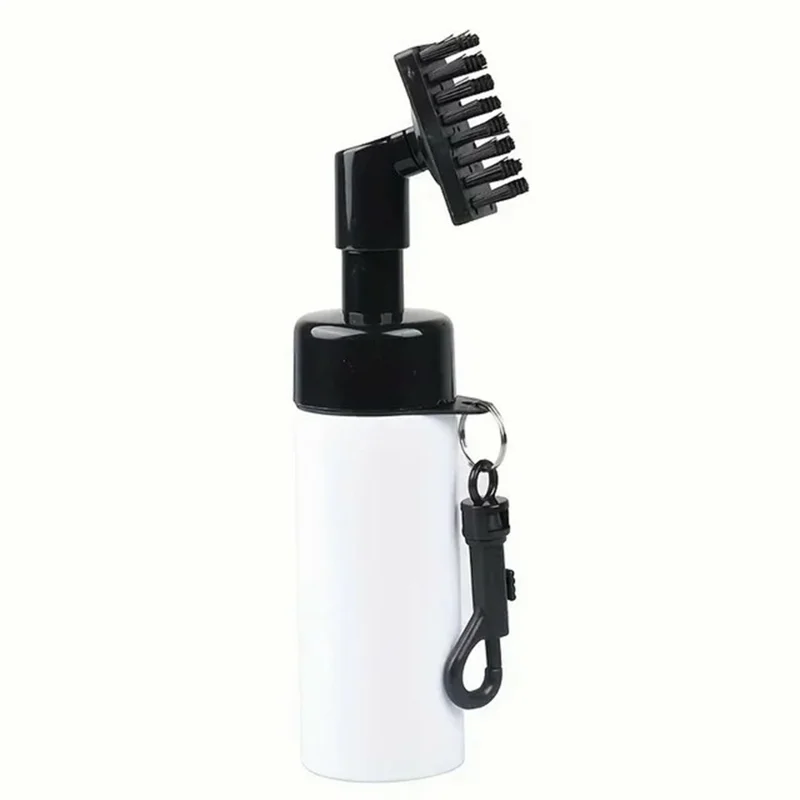 Golf Club Head Cleaner Spray Bottle Pressurized Water Brush Groove Cleaning Tool - White