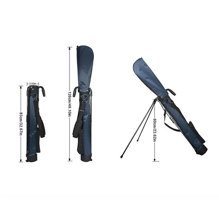 KAIERSN ZJB558 Golf Standbag, wasserdicht, Nylon, Golfschläger-Tragetasche - Schwarz