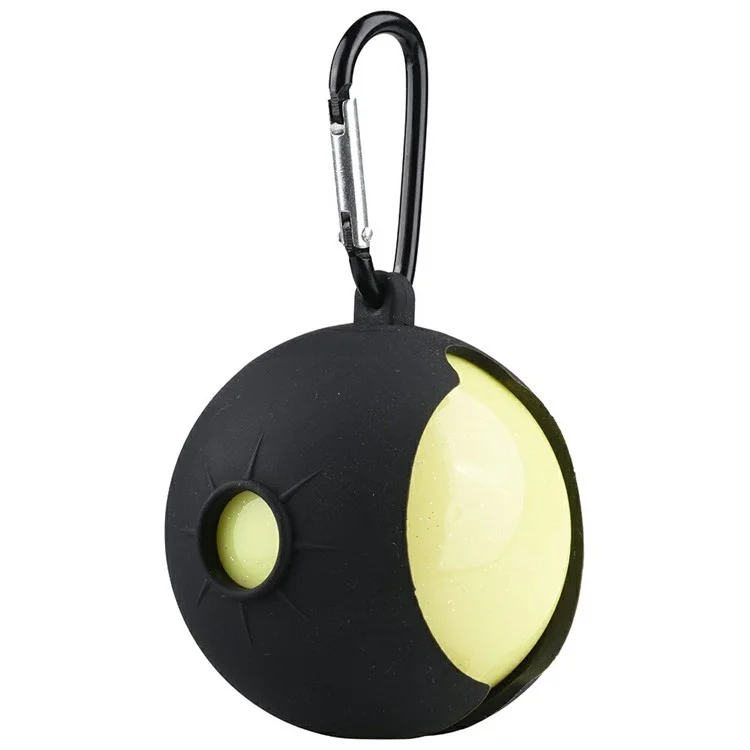 Funda protectora de silicona para bolas de golf con hebilla colgante - Negro