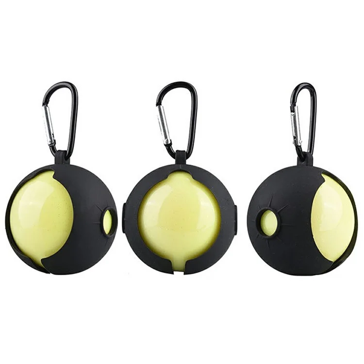 Funda protectora de silicona para bolas de golf con hebilla colgante - Negro