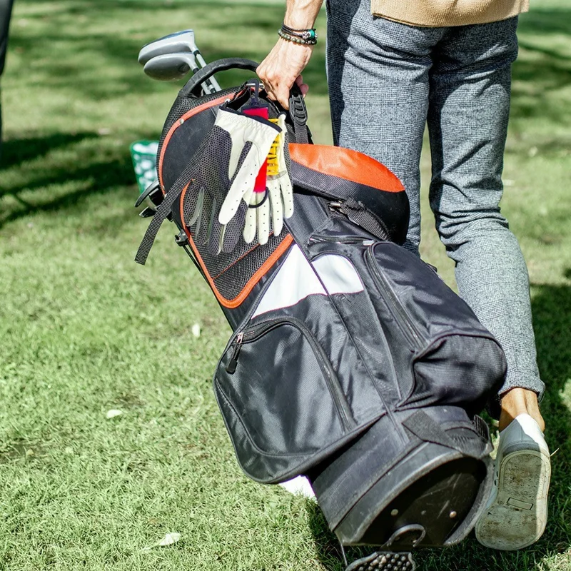 Bärare för golftapp med 10 st 70 mm trätappar Dubbelsidig hänglina för handskar - Gul