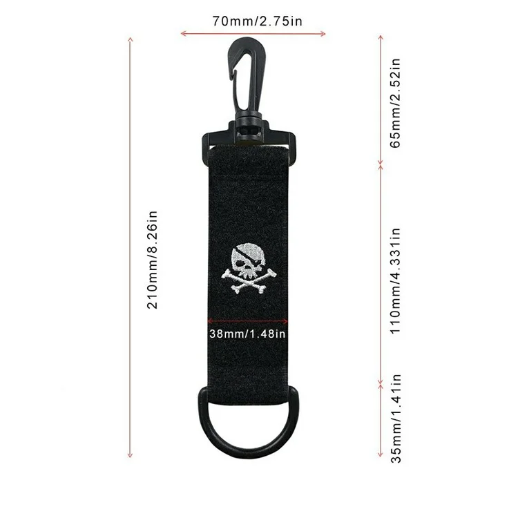Golf Glove Grabber Holder Double Sided Golf Gloves Belt Keeper Strap with Metal Clip and Keyring - Yellow
