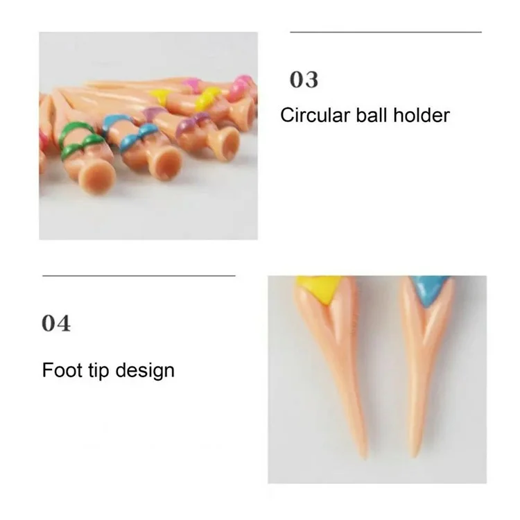 10 supports de clous en plastique pour modèle de bikini, 8 x 11 cm, supports de balles de golf - Jaune