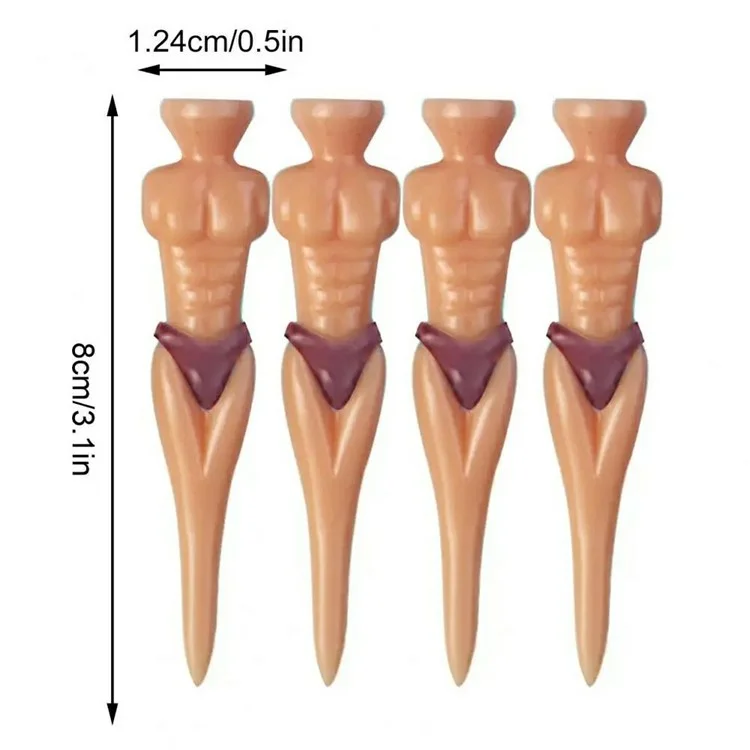 10 supports de clous en plastique pour modèle de bikini, 8 x 11 cm, supports de balles de golf - Jaune