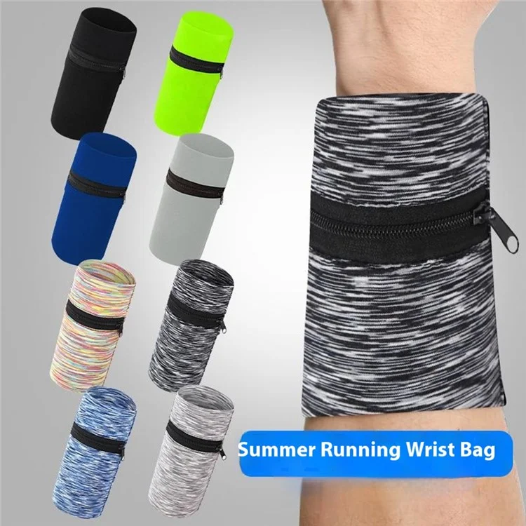 Outdoor Running Armband Phone Holder Arm Bag Mini Wallet for Fitness Jogging Cycling - Black