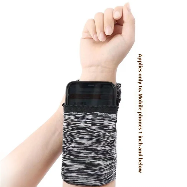 Outdoor Running Armband Phone Holder Arm Bag Mini Wallet for Fitness Jogging Cycling - Black