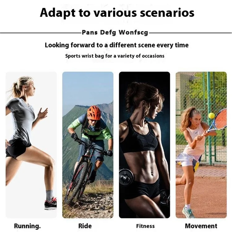Outdoor Running Armband Phone Holder Arm Bag Mini Wallet for Fitness Jogging Cycling - Black Grey Stripe