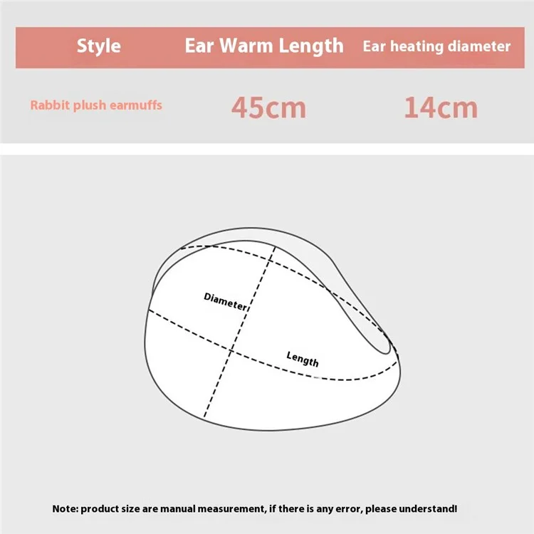Warm Earmuffs Thick Rabbit Fur Ear Covers Winter Outdoor Cycling Windproof Ear Warmers - Grey