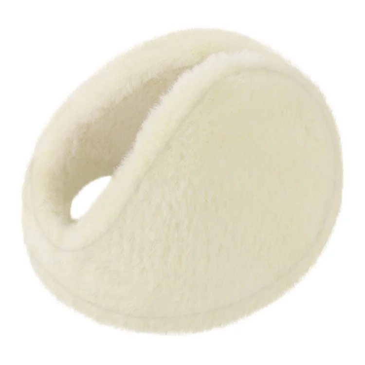 Warm Earmuffs Thick Rabbit Fur Ear Covers Winter Outdoor Cycling Windproof Ear Warmers - Beige