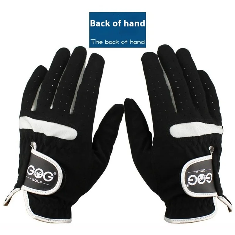 GOG 1Pc Men Golf Glove Soft Microfiber Breathable Sports Gloves for Left  /  Right Hand - Left Hand / Size 23
