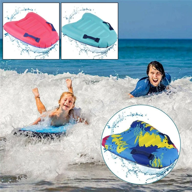 Inflatable Body Board Surfboard with Handle Swimming Floating Mat Child Swimming Pool Beach Floating Pad - Coconut Tree