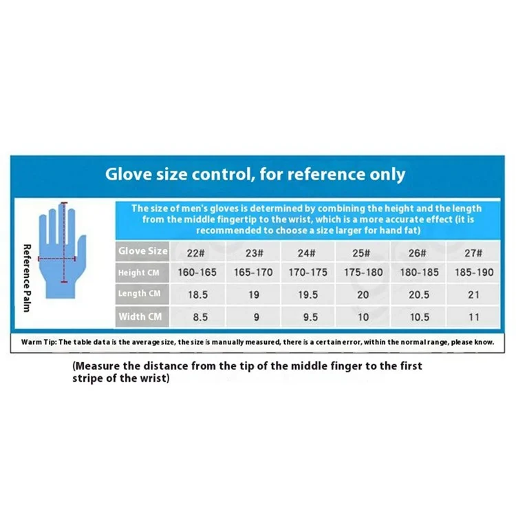 EFUNIST 1Pc Professional Golf Gloves Anti Slip Men Breathable Golf Club Training Gloves Black - Right Hand / Size 22