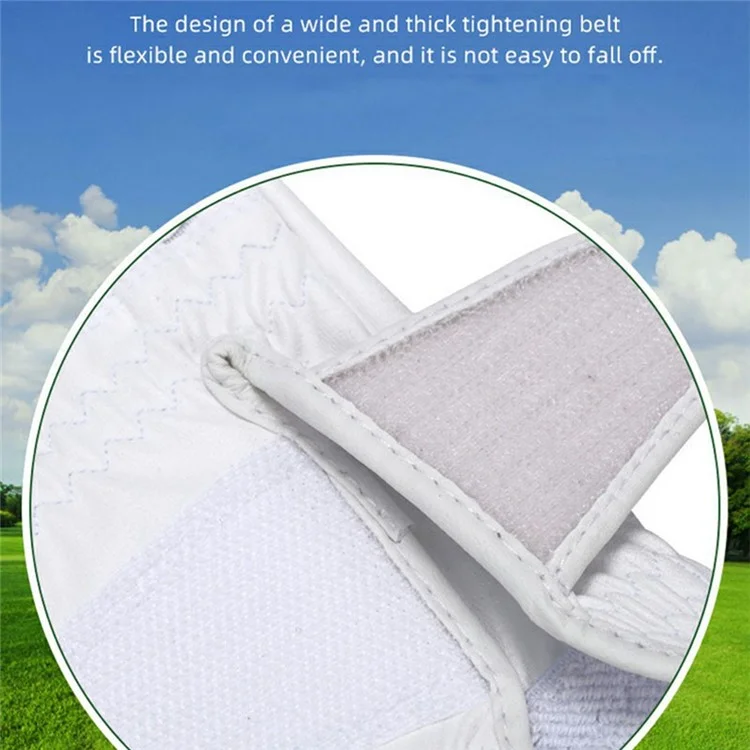 1 paire de gants de golf professionnels EFUNIST en microfibre nano respirante - Blanc main gauche / Taille 22