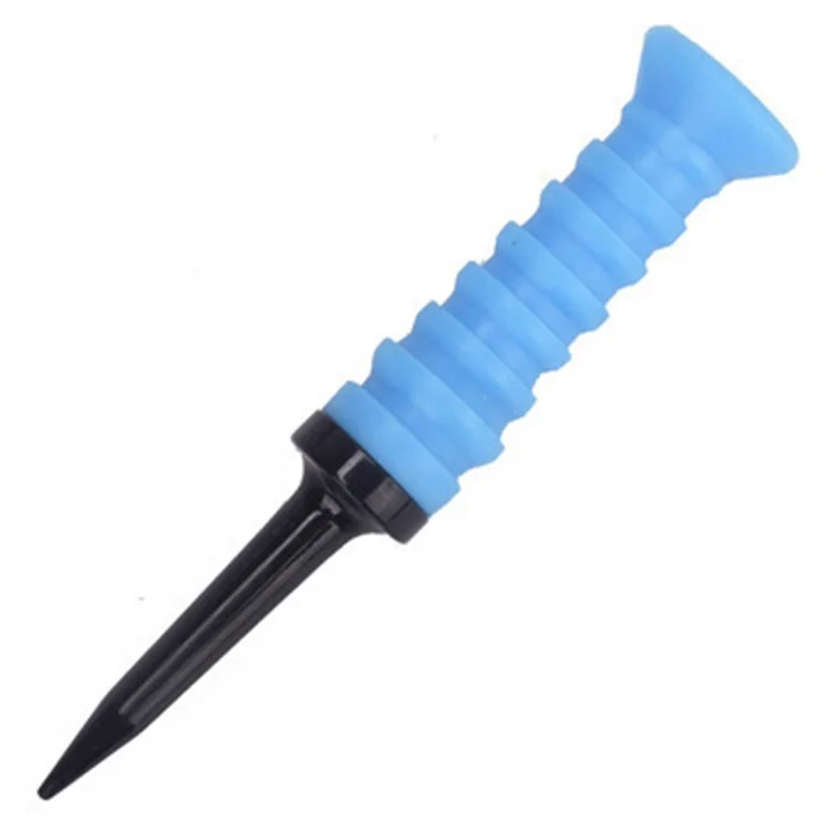 Low Friction 360 Degree Flexible Rubber Golf Tee for Golf Putting Practicing Training Aid - Blue