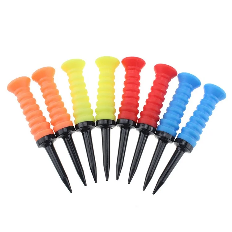 Low Friction 360 Degree Flexible Rubber Golf Tee for Golf Putting Practicing Training Aid - Blue