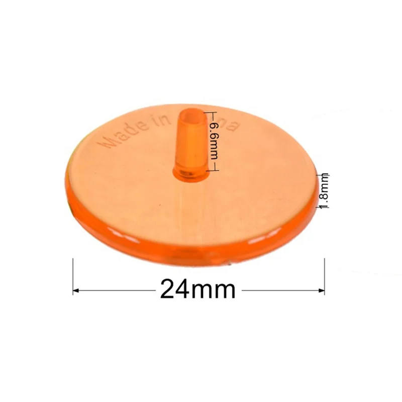 D474 50Pcs / Set 24mm Golf Ball Mark Position Markers Transparent Plastic Golf Ball Marker - Transparent Red