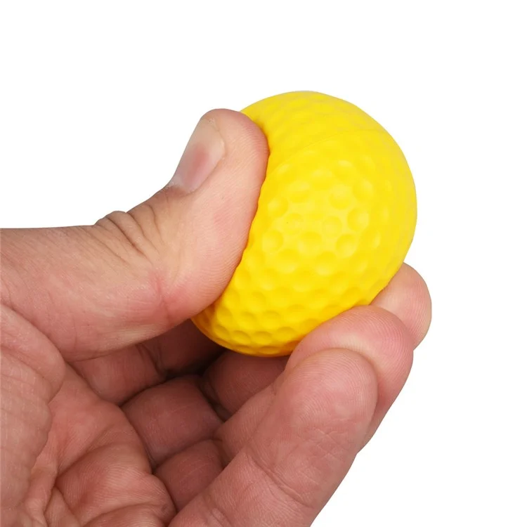 SL001 5 pièces / ensemble Balles d'entraînement de golf de 42 mm Balles en mousse PU haute élasticité pour la pratique en intérieur - Jaune
