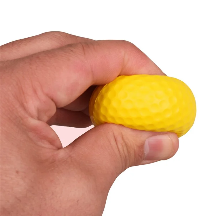 SL001 5 pièces / ensemble Balles d'entraînement de golf de 42 mm Balles en mousse PU haute élasticité pour la pratique en intérieur - Jaune