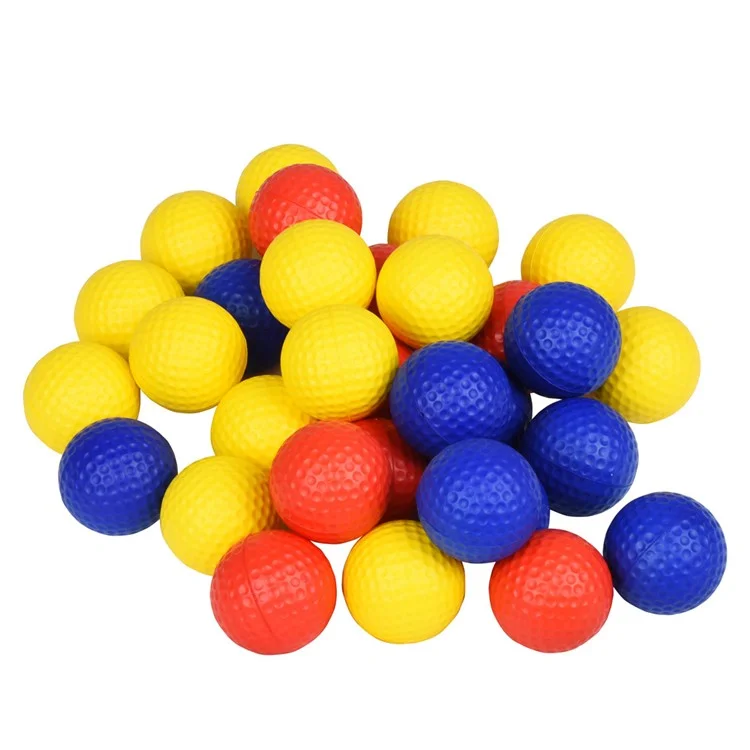 SL001 5 pièces / ensemble Balles d'entraînement de golf de 42 mm Balles en mousse PU haute élasticité pour la pratique en intérieur - Jaune