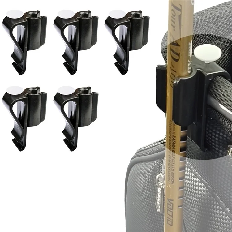 F324-54 5Pcs / Set Golf Putter Clamp Golf Bag Clip On Putter Clamp Holder Putting Organizer