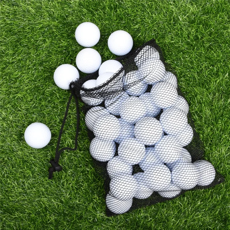 Bolsa de malla para pelotas de golf de 15 x 20 cm con cierre de cordón, bolsa de almacenamiento de nailon que sostiene 15 pelotas