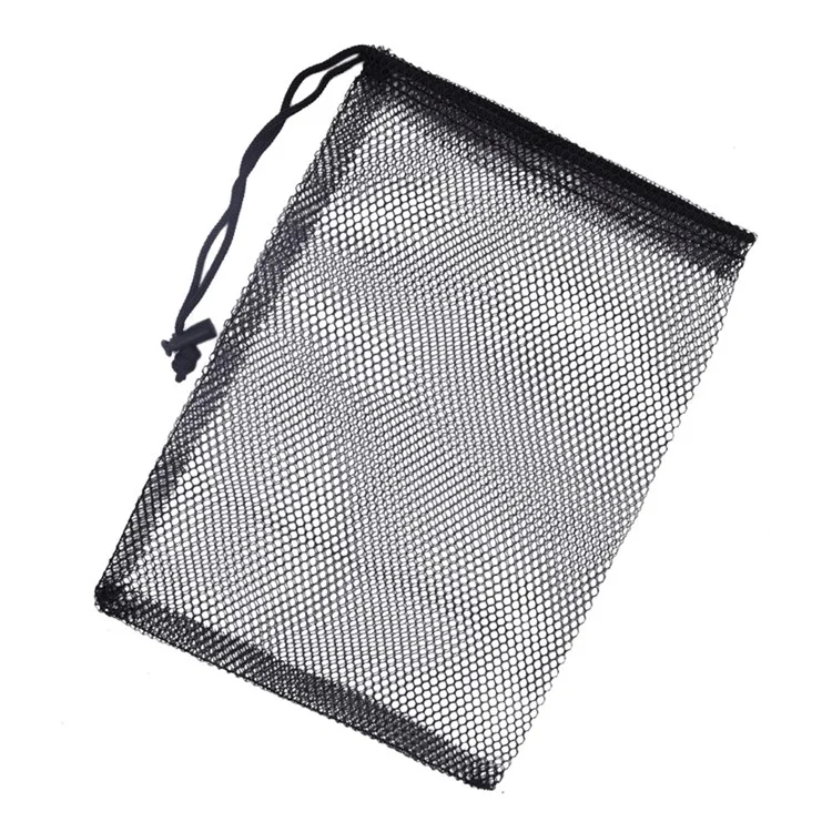 20 x 30cm Golf Ball Mesh Bag Drawstring Closure Nylon Storage Pouch Holds 40 Balls