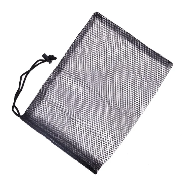 20 x 30cm Golf Ball Mesh Bag Drawstring Closure Nylon Storage Pouch Holds 40 Balls