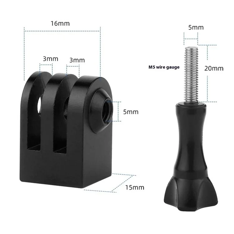 KMR011B Bicycle Handlebar Mount Sport Camera Holder Selfie Stick Kit with Aluminum Alloy Phone Clamp M06B