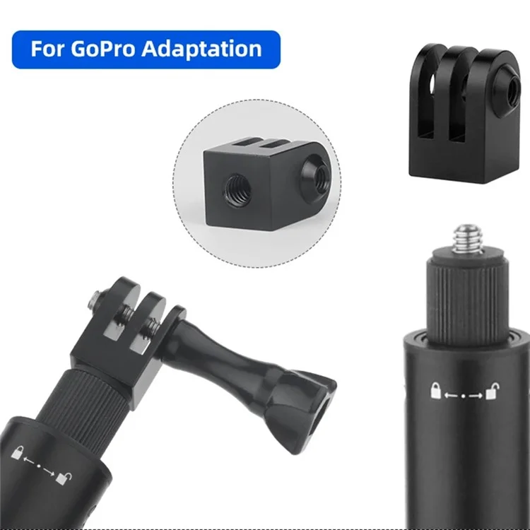 KMR011B Bicycle Handlebar Mount Sport Camera Holder Selfie Stick Kit with Aluminum Alloy Phone Clamp M06B