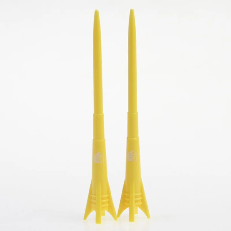 CAITON 8Pcs Mixed Colors Golf Tees 83mm Rocket Shaped Low Resistance 3-Stage Plastic Tees