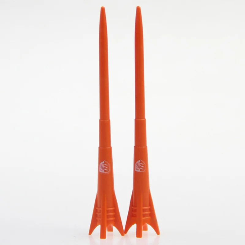 CAITON 8Pcs Mixed Colors Golf Tees 83mm Rocket Shaped Low Resistance 3-Stage Plastic Tees