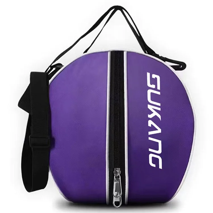 Haltbare Polyester-Faser-Basketball-Tasche 30 cm Sporttrainingsrucksack mit verstellbarem Schultergurt - Lila