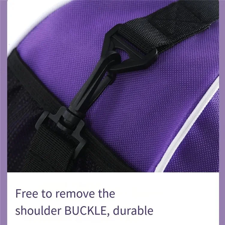 Haltbare Polyester-Faser-Basketball-Tasche 30 cm Sporttrainingsrucksack mit verstellbarem Schultergurt - Lila