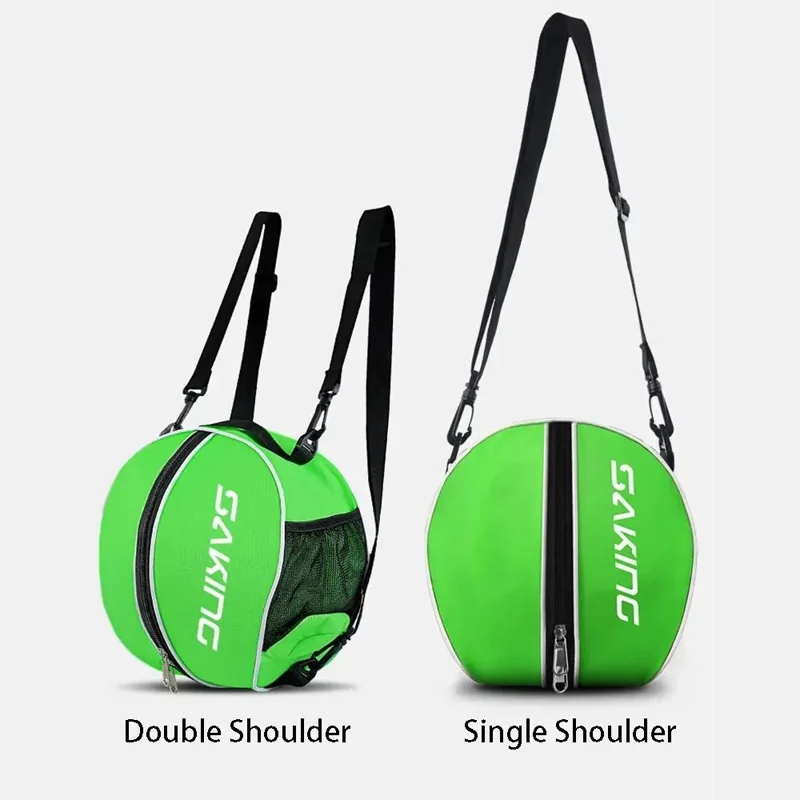 Durable Polyester Fiber Basketball Bag 30cm Sports Training Backpack with Adjustable Shoulder Strap - Black