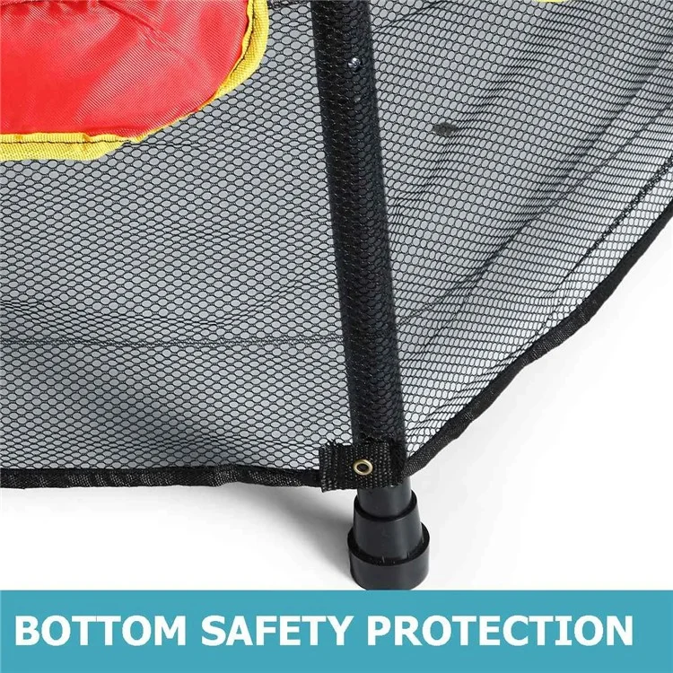 55 Zoll Kinder Trampolin Indoor Outdoor Fitness Sprungbett mit Sicherheitsnetz