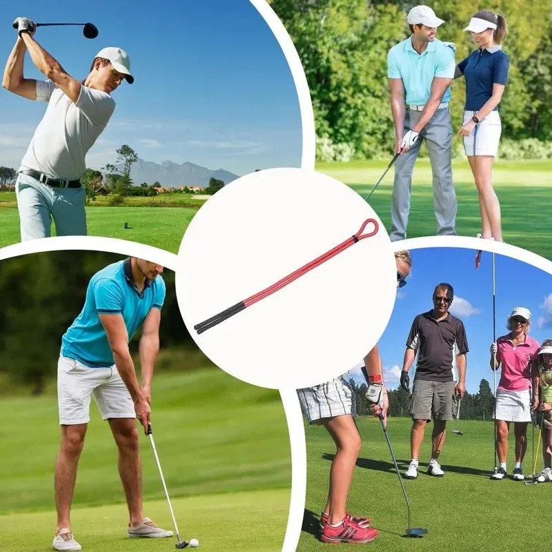 KAIERSN Golf Swing Trainer Nylon Power Seil Kraftverstärker Tempo Verbesserung Übungs-Hilfe - Rot