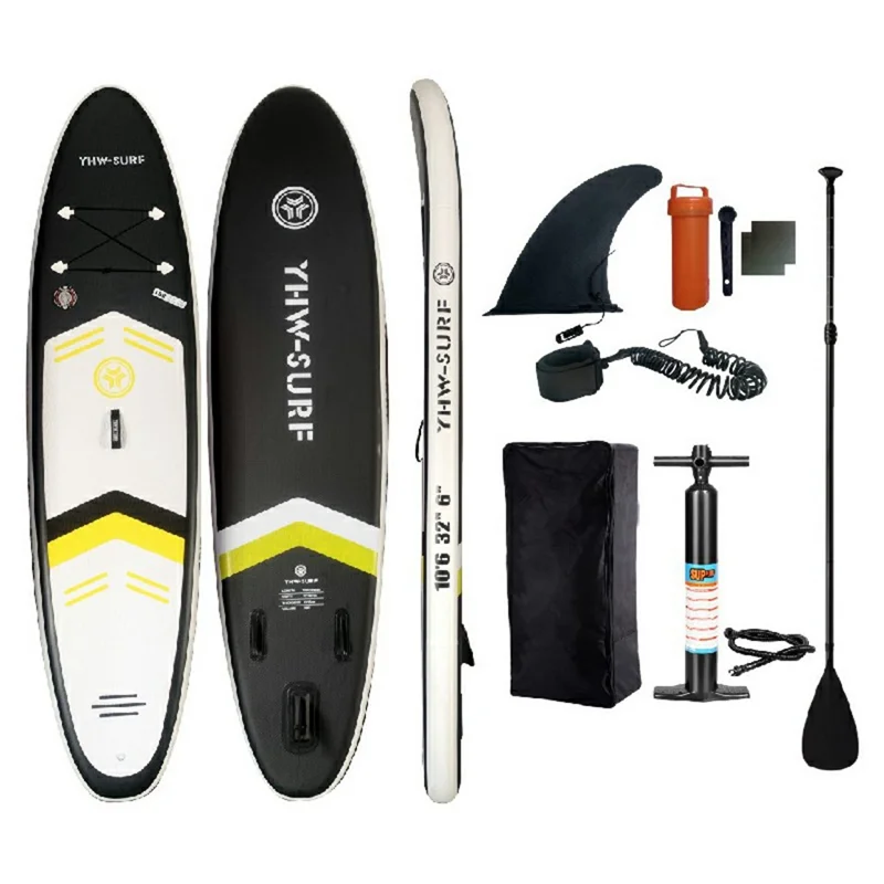 Inflatable Stand Up Paddle Board SUP Board 10.6 Feet Non-Slip Surfing Board with Air Pump  /  Carry Bag