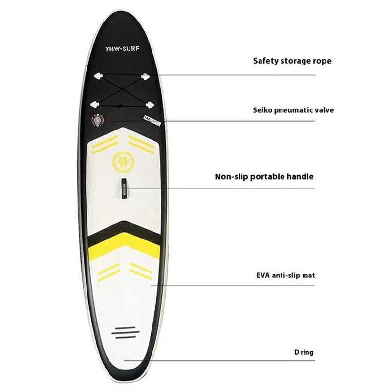 Inflatable Stand Up Paddle Board SUP Board 10.6 Feet Non-Slip Surfing Board with Air Pump  /  Carry Bag