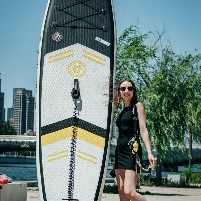 Inflatable Stand Up Paddle Board SUP Board 10.6 Feet Non-Slip Surfing Board with Air Pump  /  Carry Bag