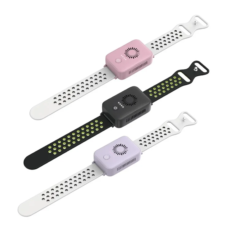 TWA01 Smart Cooling Wristband for Summer Cooling Fan Wearable Air Conditioner Portable Cooler Bracelet - Black