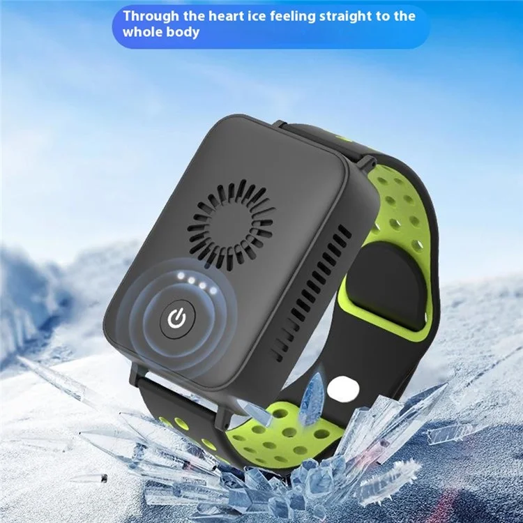 TWA01 Smart Cooling Wristband for Summer Cooling Fan Wearable Air Conditioner Portable Cooler Bracelet - Black