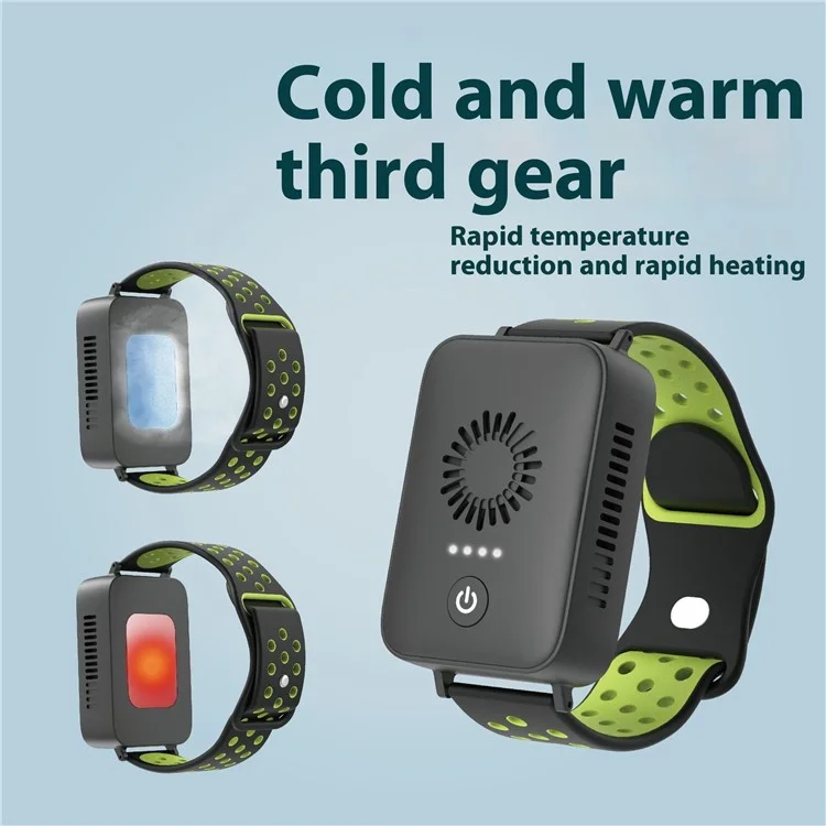 TWA01 Smart Cooling Wristband for Summer Cooling Fan Wearable Air Conditioner Portable Cooler Bracelet - Black