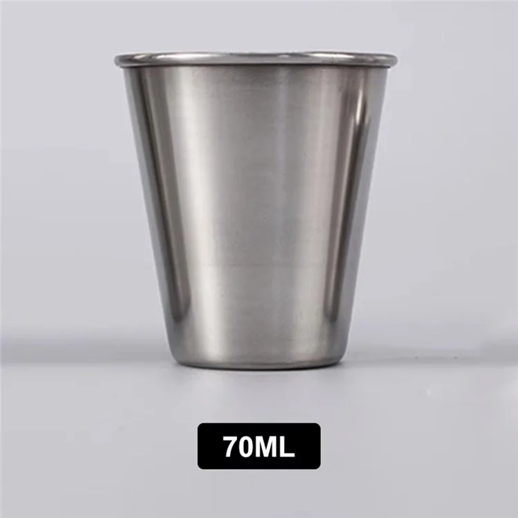 4 Piezas de Tazas de Acero Inoxidable de 70 ml Irrompibles para Viaje, Camping y Picnic (SIN Certificado FDA)
