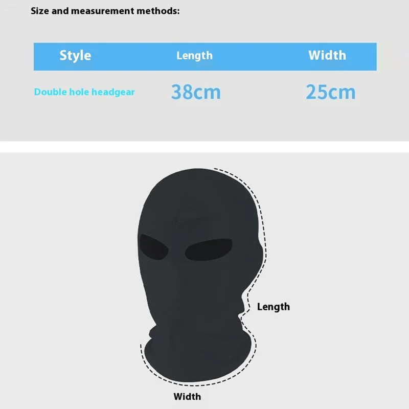 Dual Hole Breathable Cycling Mask Motorcycle Helmet Liner Quick-Dry Balaclava Sun Protection Ice Silk Hood - Army Green