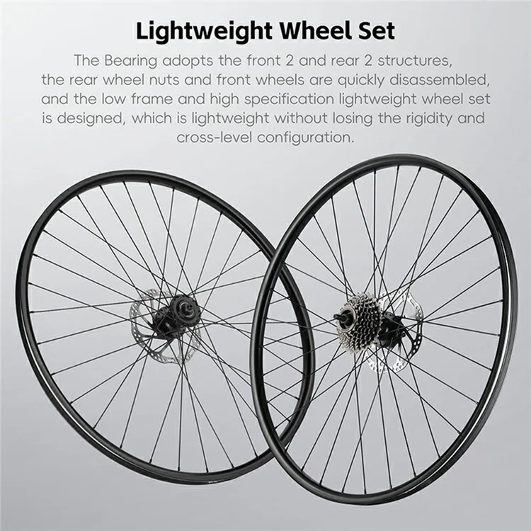 WEST BIKING JX100 700C Шоссейный велосипед, легкий алюминиевый, с дисковыми тормозами, для роста 175 - 190 см - Черный